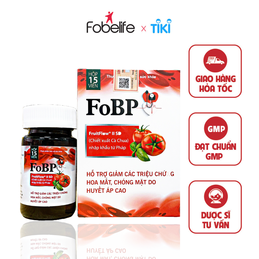 Viên Uống Ổn Định Huyết Áp Giảm Hoa Mắt Chóng Mặt FoBP