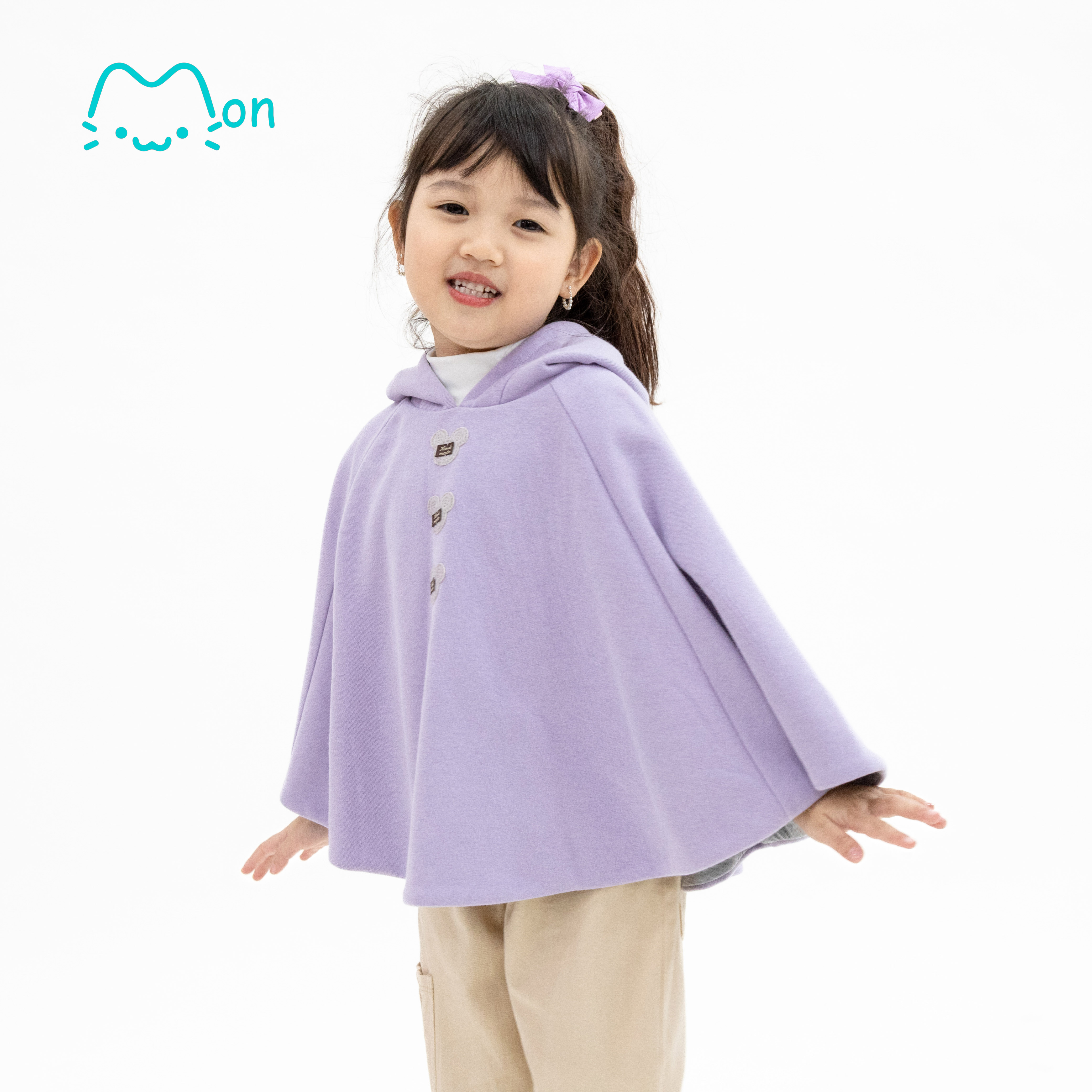Áo choàng cho bé gái chống tia UV, áo chống nắng cho bé gái dày dặn cao cấp,cho bé 2-6 tuổi MonBabies ACG22W08