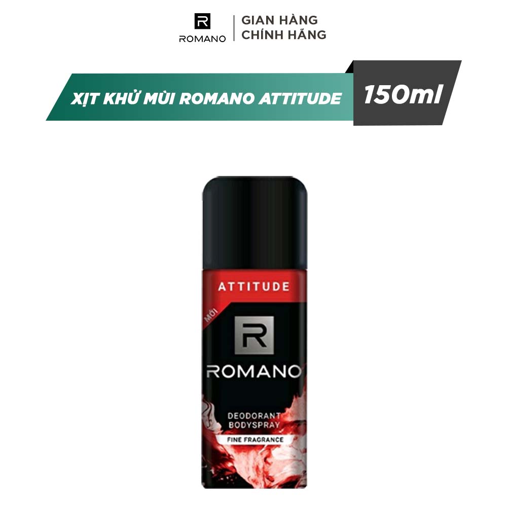 Xịt khử mùi toàn thân Romano Attitude 150ml