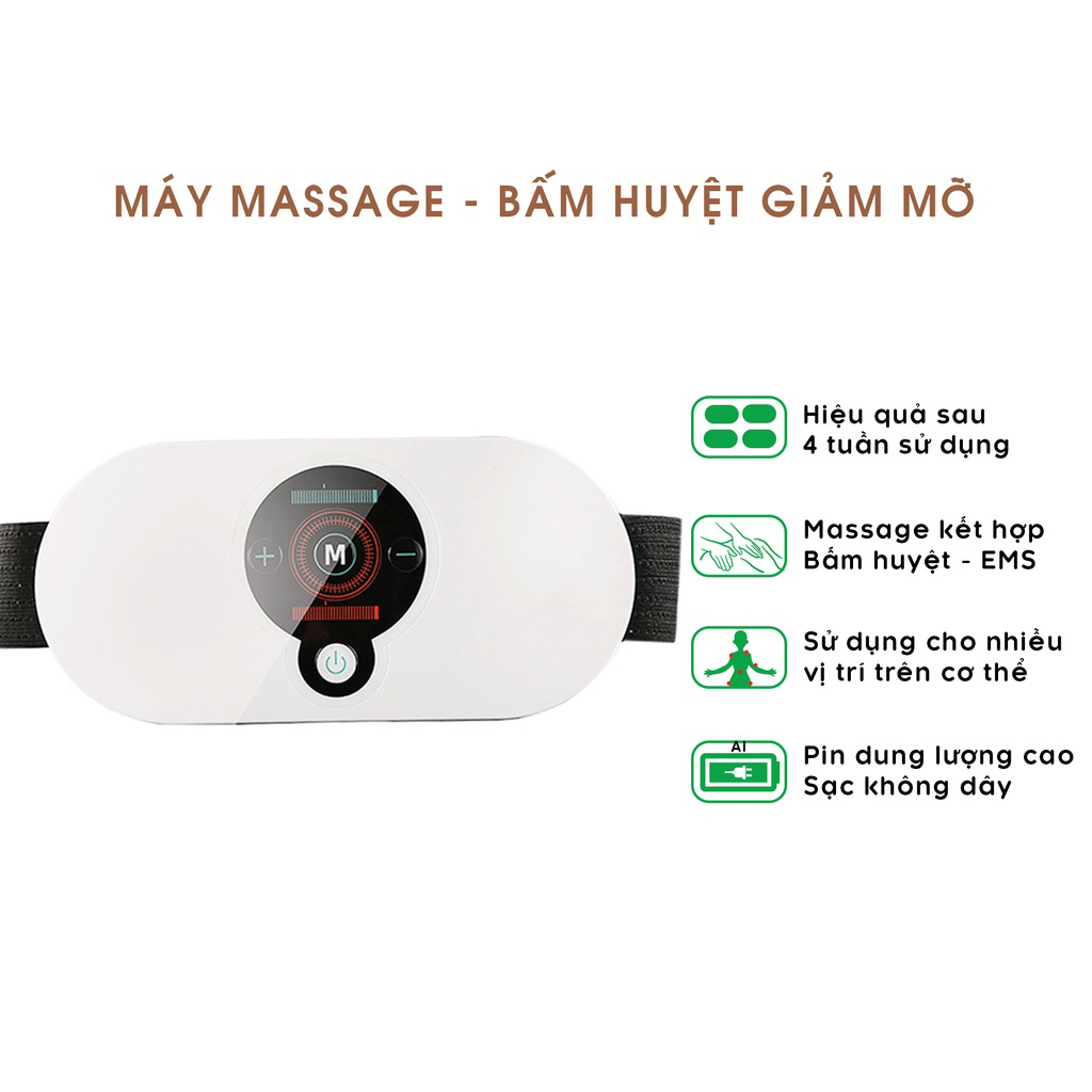Đai Massage giảm bụng, đùi M3-Công nghệ massage hồng ngoại kết hợp bấm huyệt