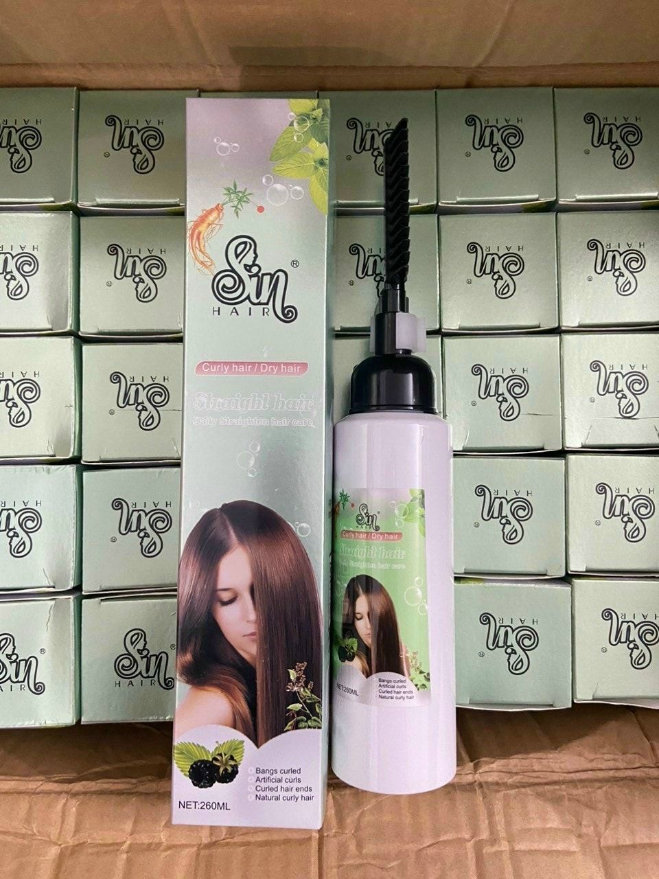  Dầu Gội Duỗi Tóc Sin Hair Tại Nhà 260ml - Giúp Tóc Bóng Mượt Như Salon