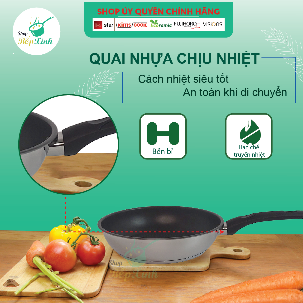 Chảo Chống Dính Bếp Từ Fivestar Tặng 5 Muỗng