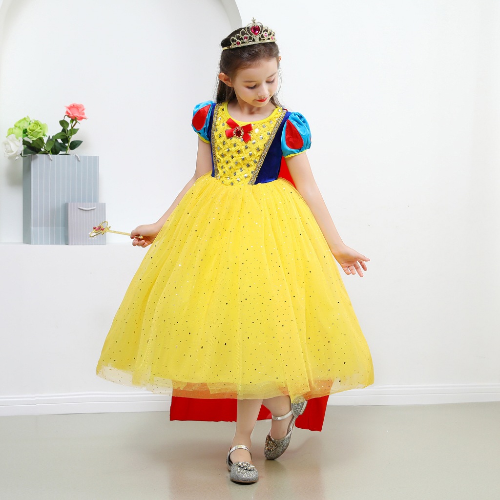 Đầm công chúa Bạch tuyết cho bé gái cosplay halloween hàng nhập Quảng châu cao cấp