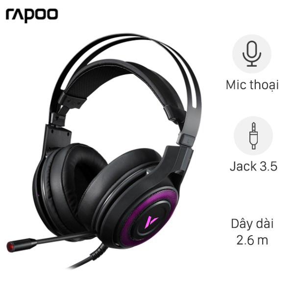 Tai nghe chụp tai Gaming Rapoo VH520C Đen - Hàng Chính Hãng