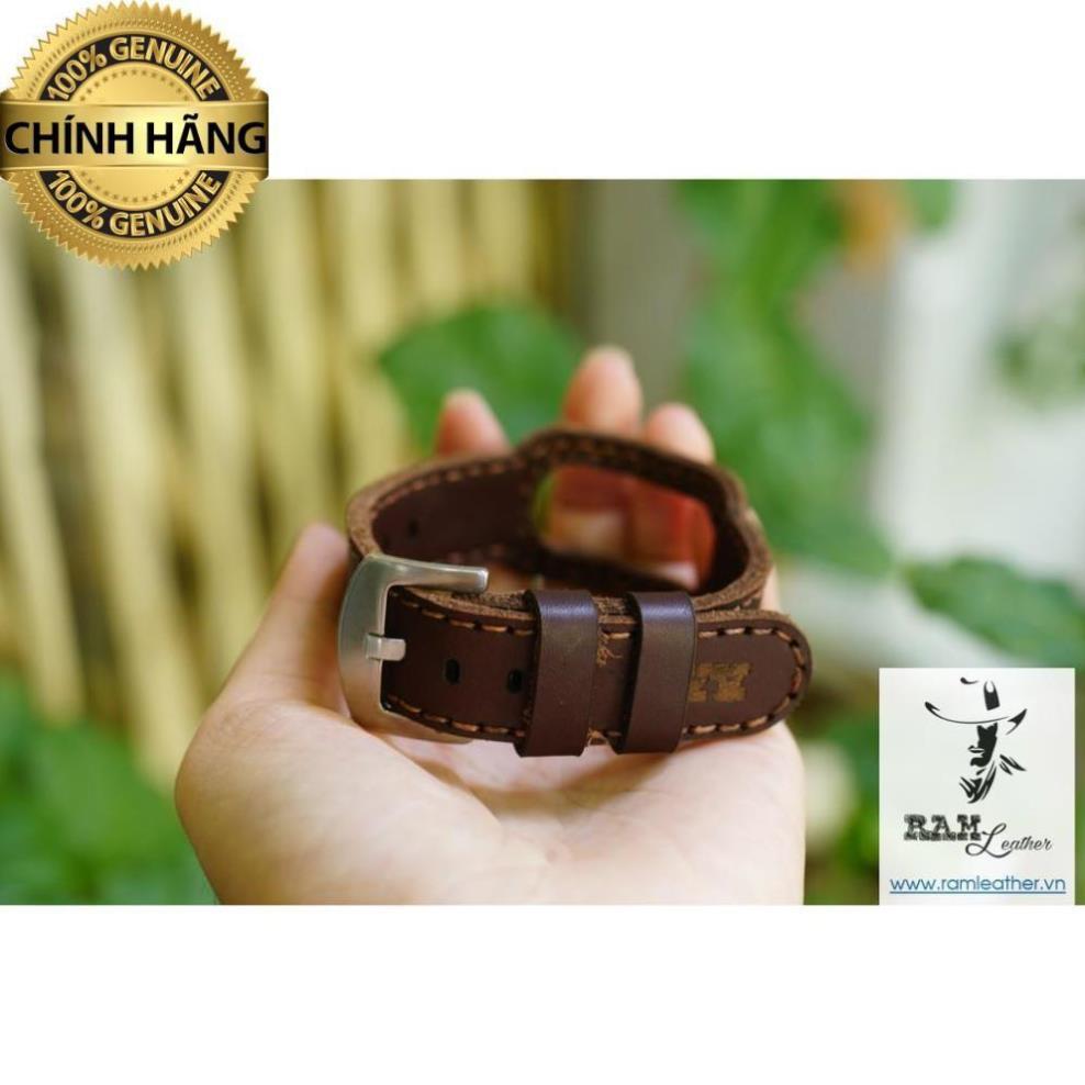 DÂY DA BÒ NÂU MẬN TRƠN - CHÍNH HÃNG RAM LEATHER .