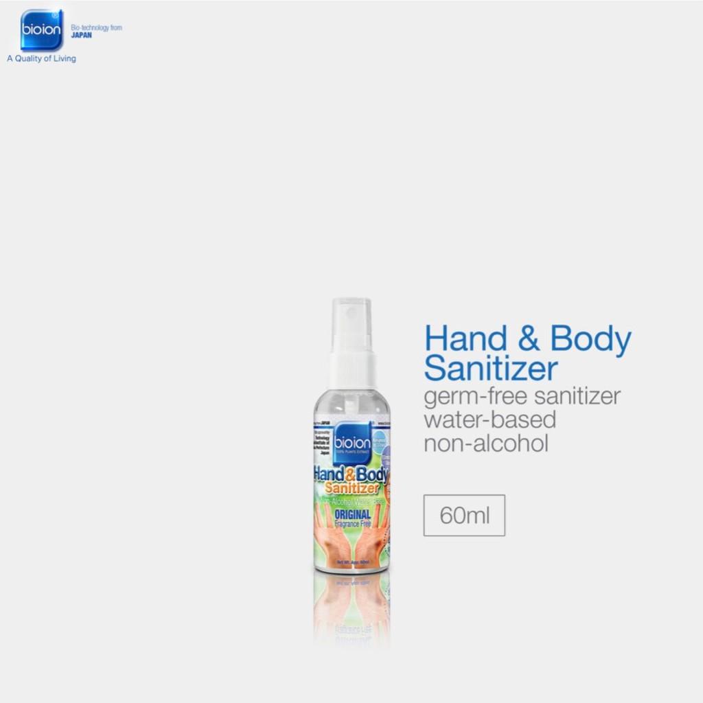 BIOION HAND &amp; BODY GERMS-FREE SANITIZER ORIGINAL - Nước Rửa Tay Khô Hand&amp;Body Không Cồn 60ML