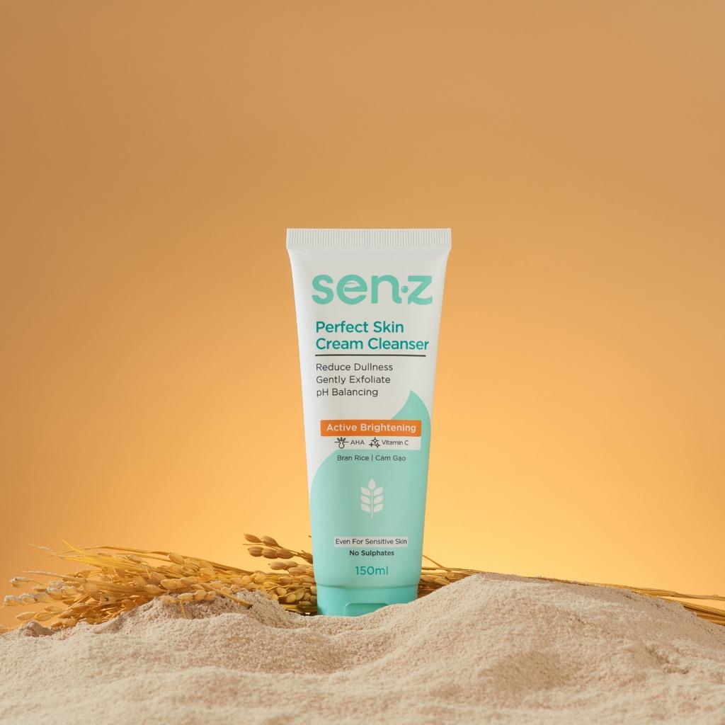 Sữa Rửa Mặt Cám Gạo Sáng Da Cho Mọi Loại Da SenZ Perfect Skin Cream Cleanser