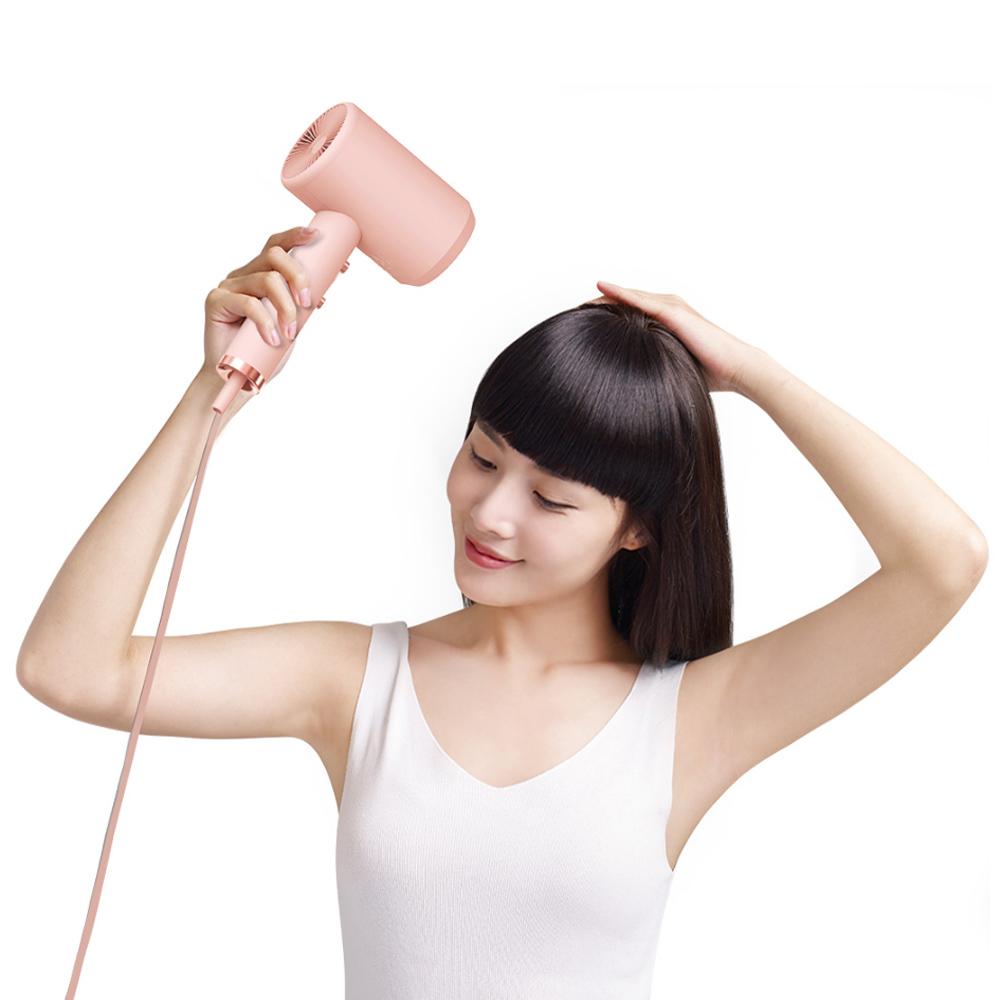 Zhibai Hair Dryer Mini Portable Anion Hair Dryer 1800W 2 Speed Temperature Blower for Travel Home Kits