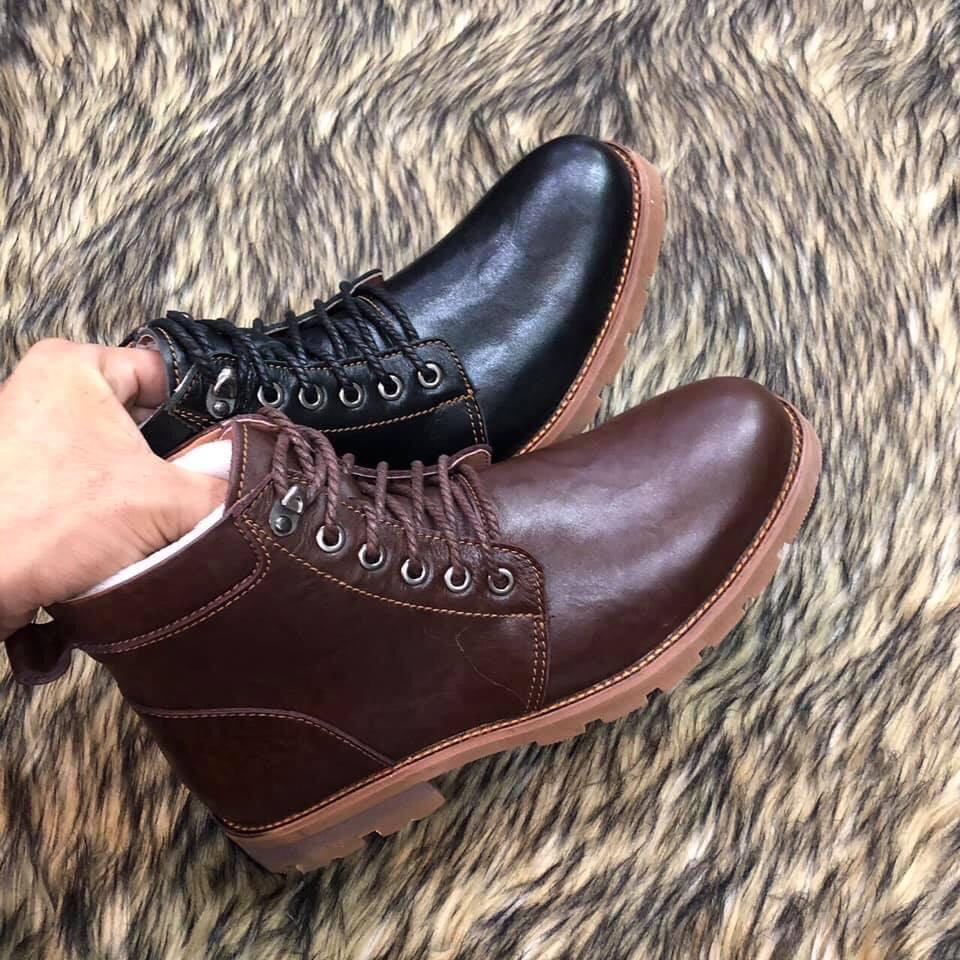 Giày Boot Nam Da Bò Màu Nâu-BO2020