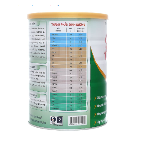 Sữa bột Gigo Gain Plus 900g bổ sung vitamin và khoáng chất giúp ăn ngon miệng tiêu hóa tốt