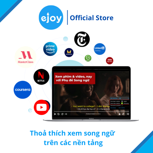 Gói học Tiếng Anh eJOY 12 tháng - truy cập không giới hạn các sản phẩm của eJOY để học tiếng Anh