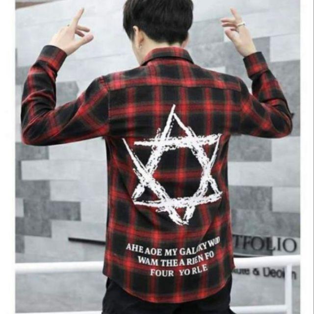 ÁO KHOÁC ÁO SƠ MI IN NGÔI SAO NAM NỮ MẶC