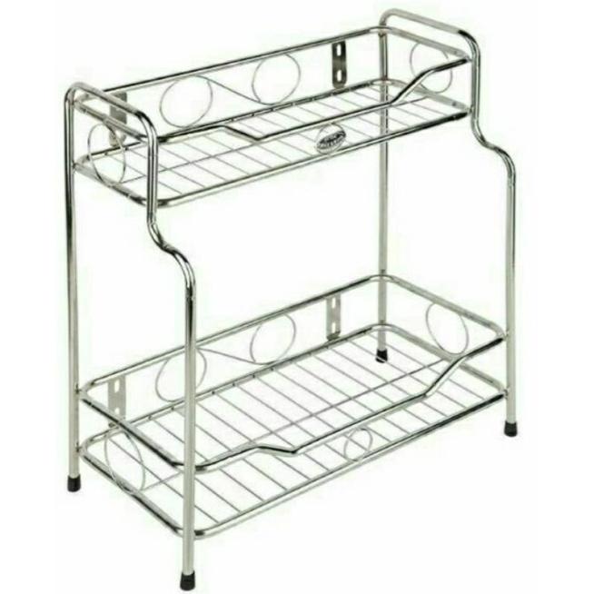 Kệ inox 2 tầng để gia vị hoặc sữa tắm