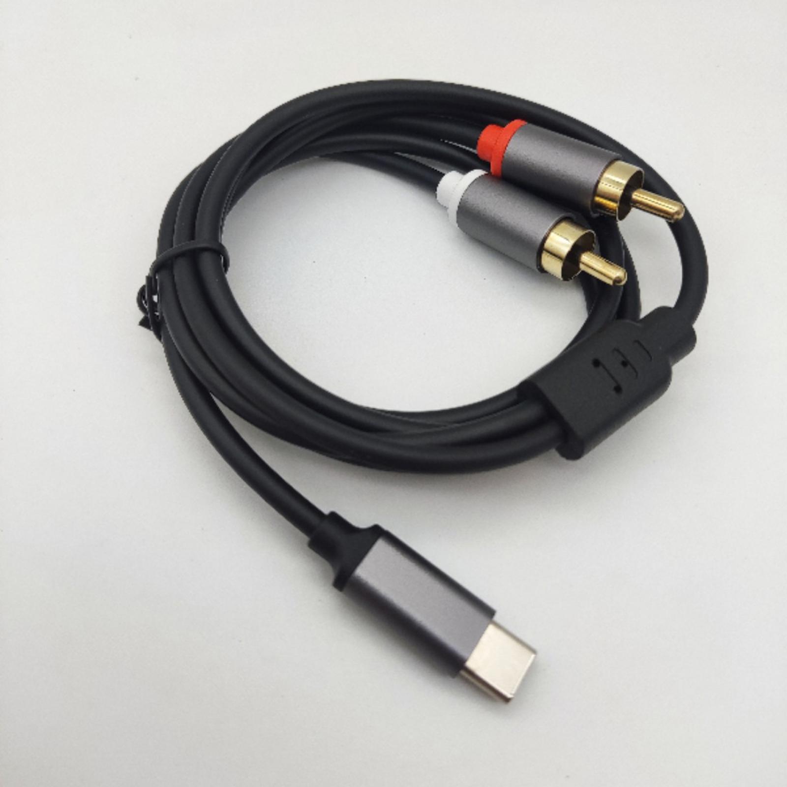 Male to 2 RCA Y Male Cable RCA Y Splitter Cord for Home Theater Phone