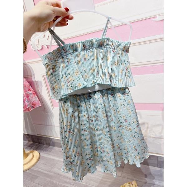 Đầm bé gái, váy bé gái hoa bẹt vai thời trang VyVy Kids Fashion