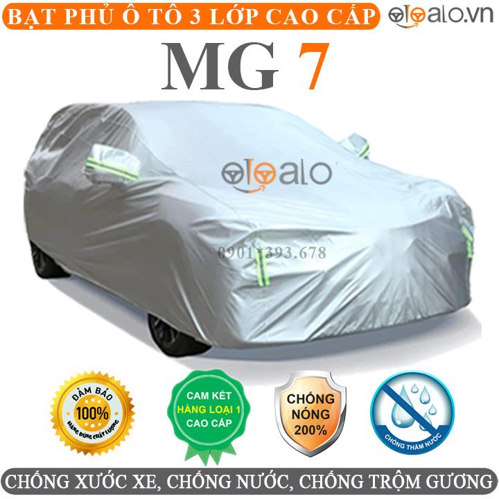 Bạt che phủ xe ô tô MG 7 vải dù 3 lớp CAO CẤP BPXOT - OTOALO