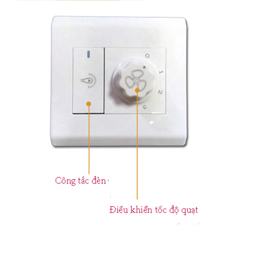 Quạt trần 3 cánh nhựa giả gỗ kết hợp đèn LED QAT005 – kiểu dáng nhỏ gọn, dễ trang trí