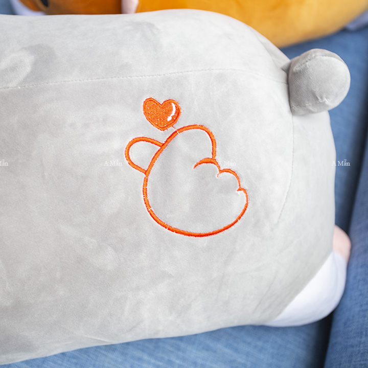 Gấu bông chuột Hamster nằm dễ thương siêu mềm mịn (50cm---&gt;80cm) vải miniso 4 chiều mềm mại êm ái, an toàn cho trẻ nhỏ