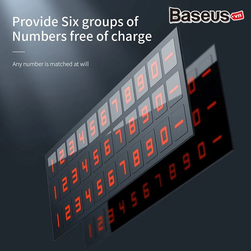 Bảng số dạ quang Baseus Moonlight Box Series Temporary Parking Number Plate dùng cho xe hơi - hàng chính hãng