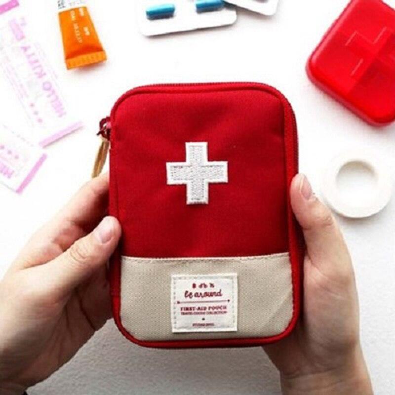 Bộ sơ cứu mini di động Túi đựng thuốc dành cho trường hợp khẩn cấp Hộp chia nhỏ thuốc tiện lợi.