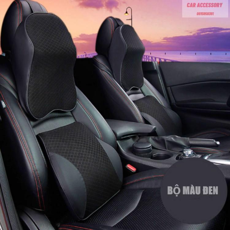 Gối Tựa Đầu - Tựa Lưng Ô Tô Cao Su Non Cao Cấp Siêu Đàn Hồi Bảo Vệ Cột Sống Dẻo Dai