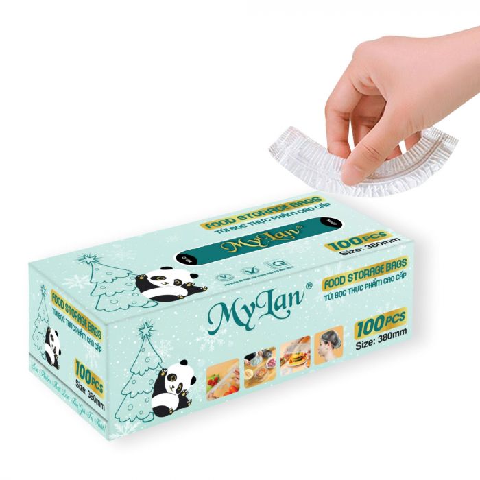 Hộp 100 màng bọc thực phẩm MyLan 38cm Co Dãn Tốt Dùng Được Cho Lò Vi Sóng