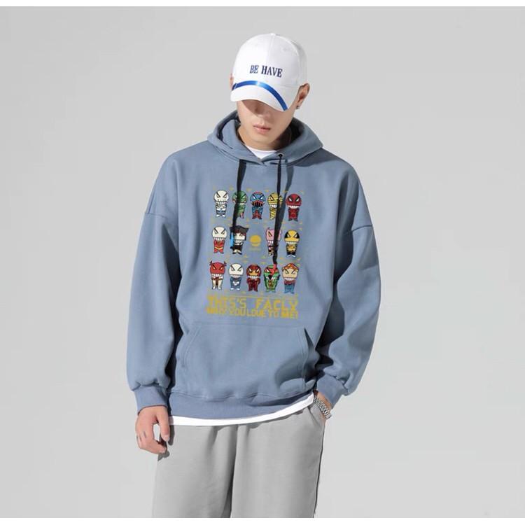 ÁO HOODIE NỈ NAM IN HÌNH SIÊU ANH HÙNG FORM VỪA CỰC DỄ THƯƠNG