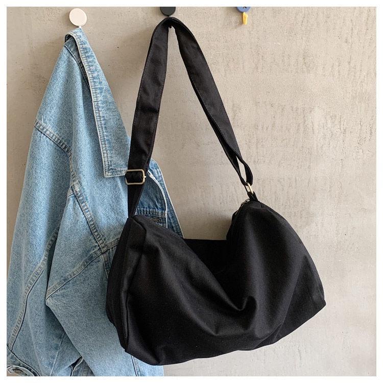 Túi tote, Túi đeo chéo nam nữ, thời trang phong cách trẻ trung giá rẻ vải canvas đeo chéo đi hoc đi chơi unisex TDC020