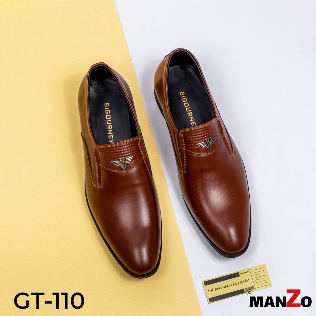 Giày tây nam da bò dành cho dân công sở, bảo hành 18 tháng - Manzo GT 110