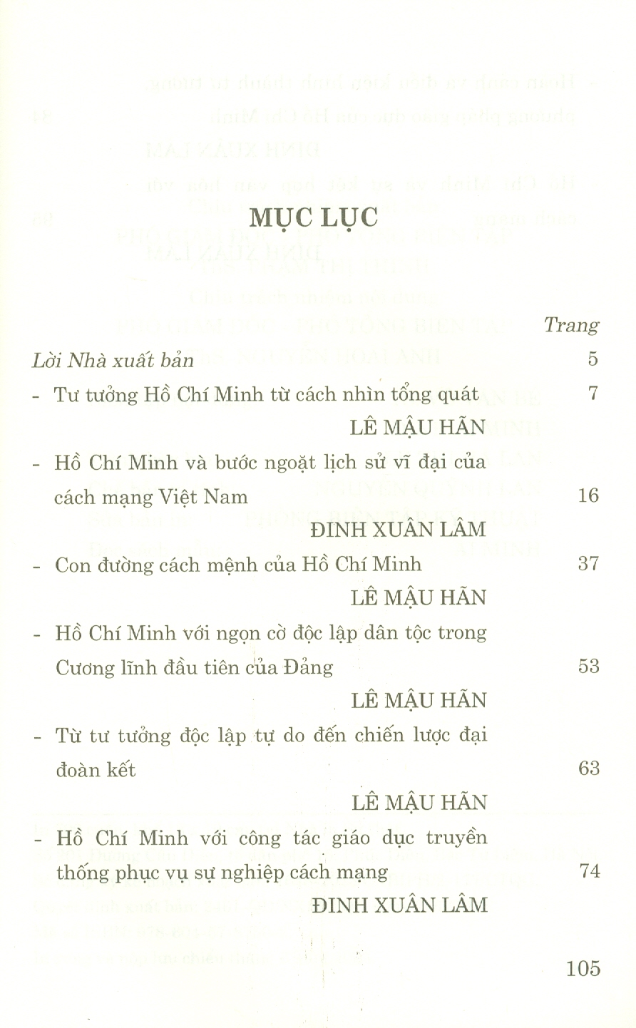 Góp Phần Tìm Hiểu Tư Tưởng Độc Lập Tự Do Của Chủ Tịch Hồ Chí Minh