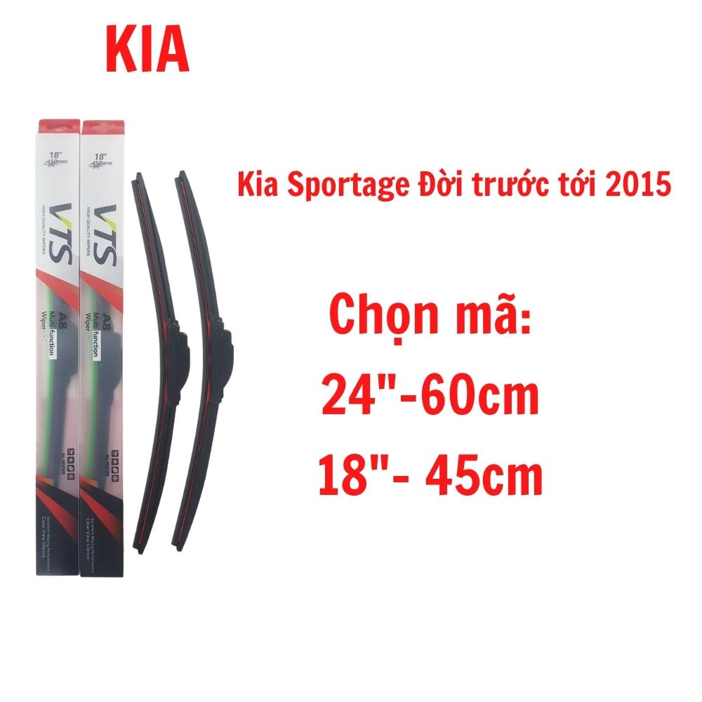 Bộ cần gạt mưa Silicon VTS thanh mềm dành cho xe Kia: Moring, K3, Cerato, Carens, Sedona, Rio