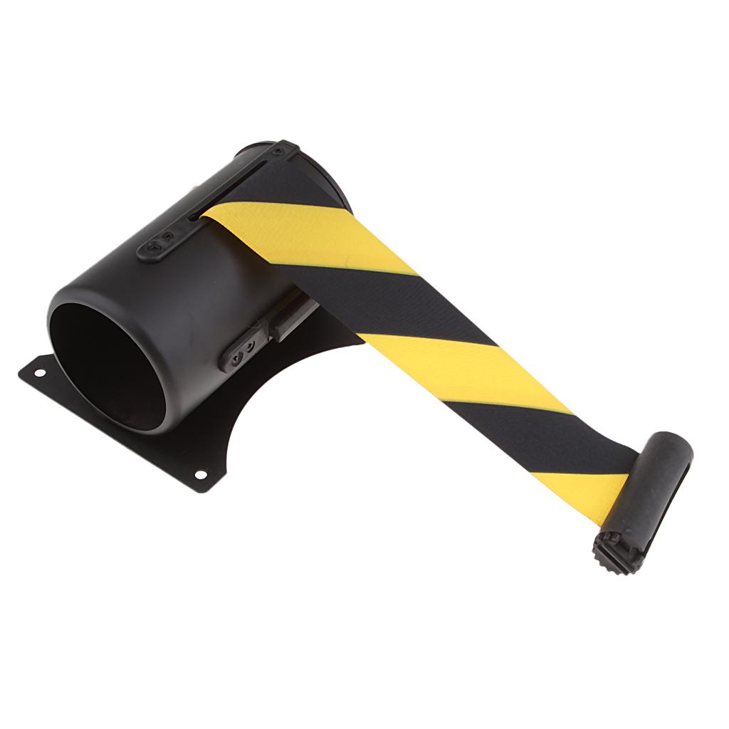 2xRetractable Wall Barrier Black And Yellow