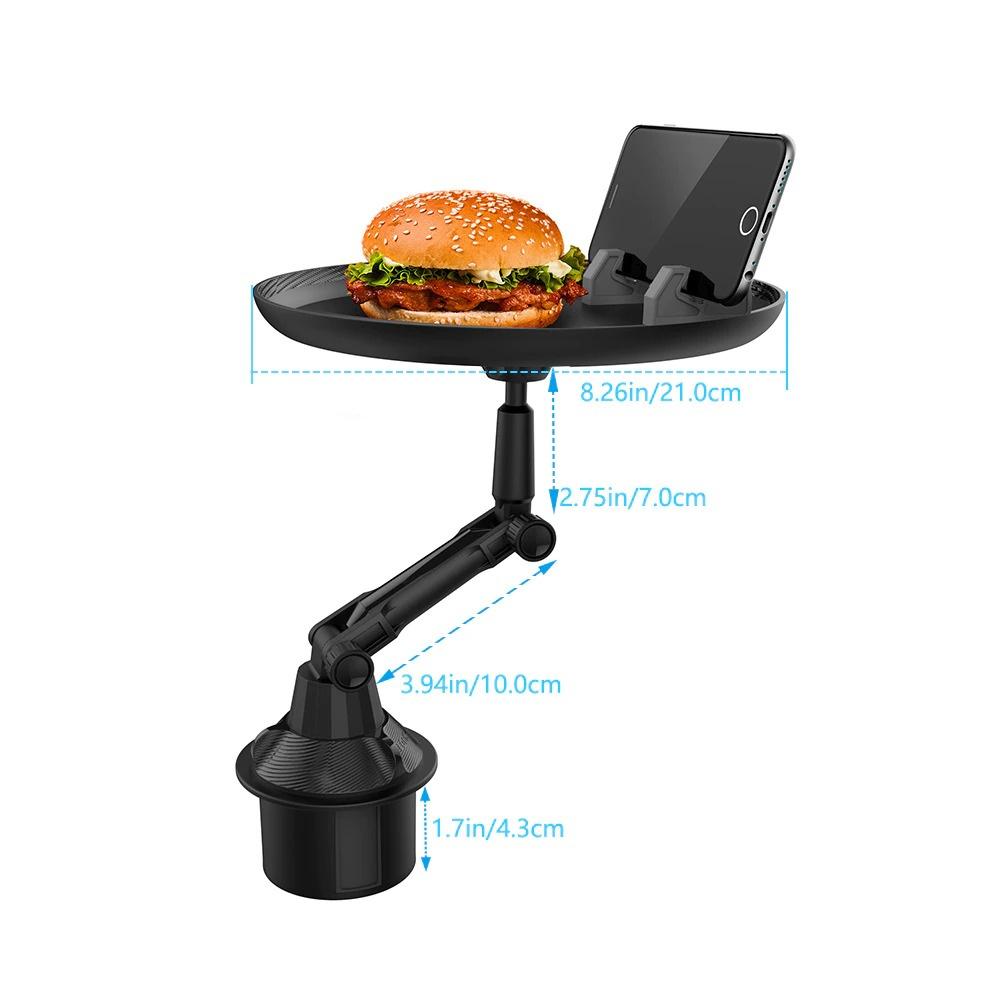 Khay Xoay Cốc, Đựng Thức Ăn Trên Xe Ô Tô, Bàn Ăn Có Thể Điều Chỉnh Tray Holder