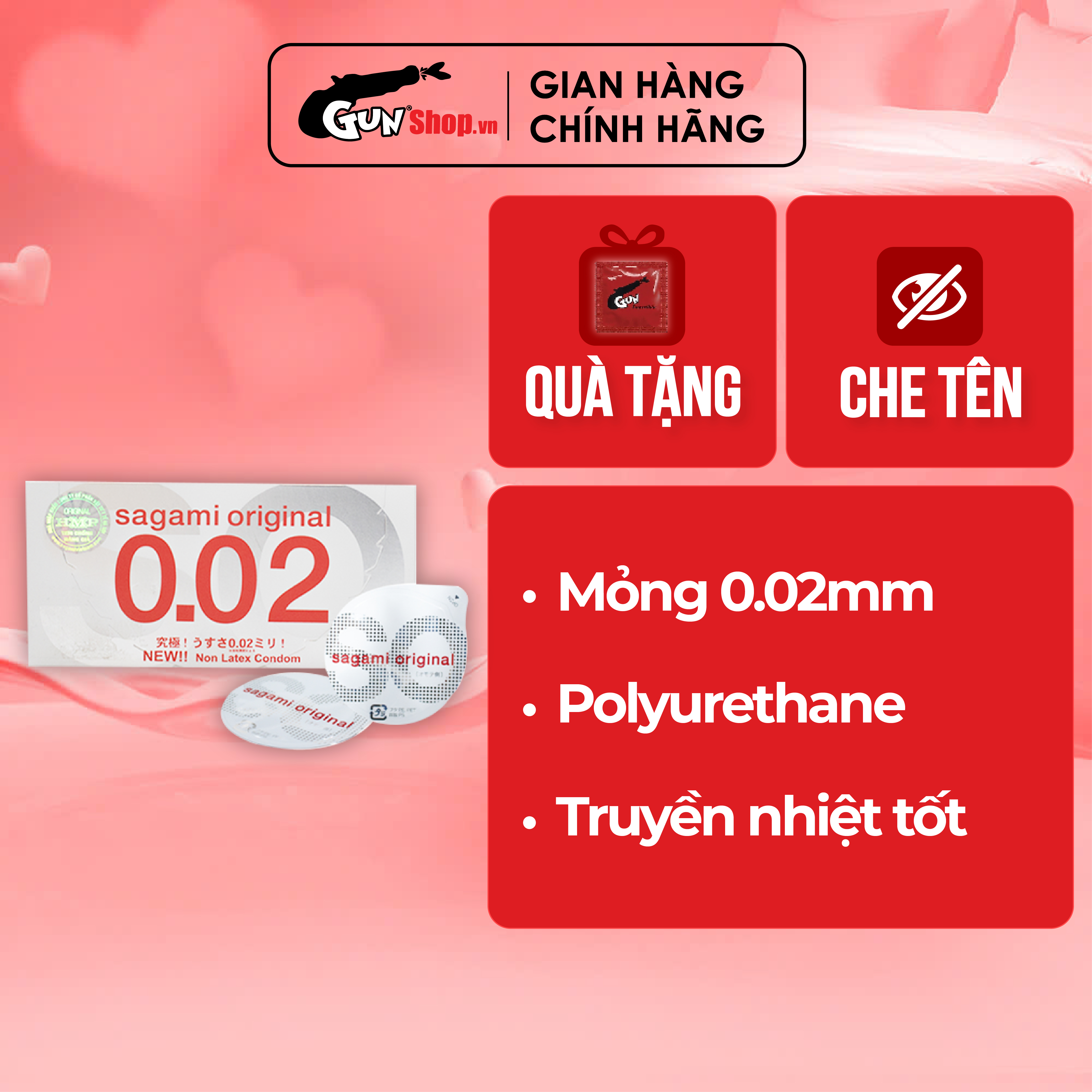 Bao Cao Su Sagami Original 0.02 - Hộp/2 chiếc