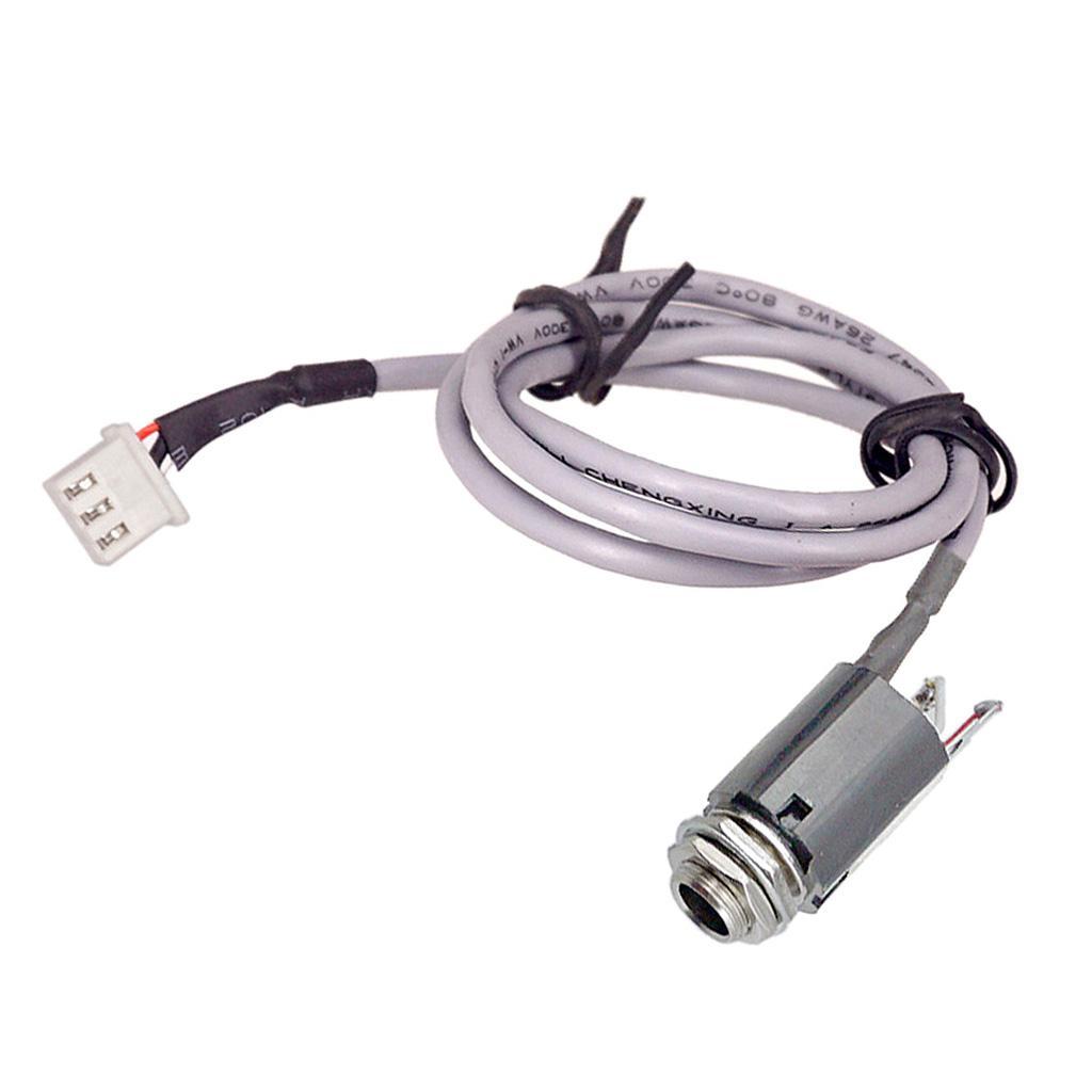 Acoustic Guitar Pickup EQ Preamp Cable with 3 Pin Plug 6.35mm Socket