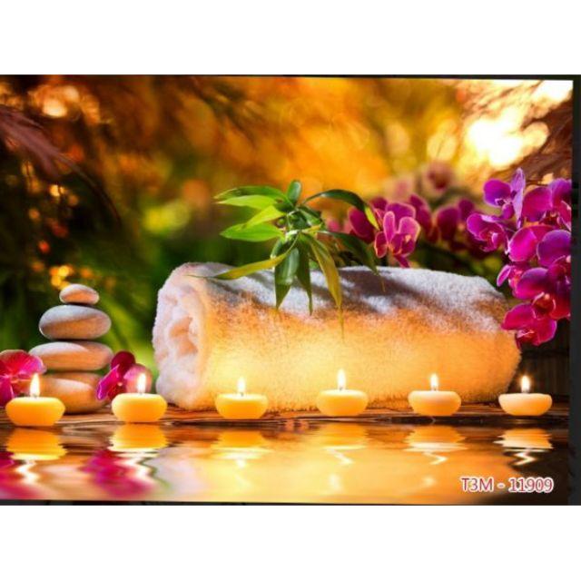 Tranh dán tường Spa 3D
