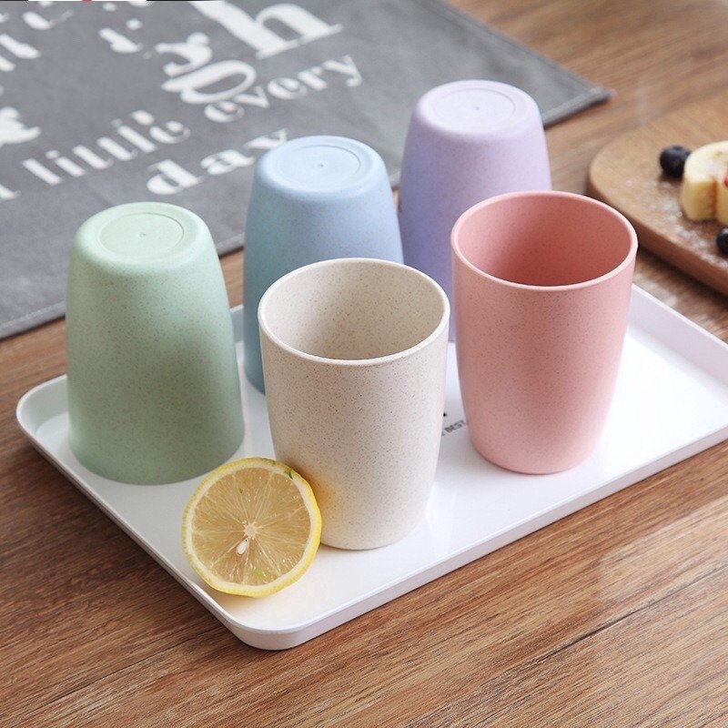 Cốc Lúa Mạch Chịu Nhiệt An Toàn - Dùng Uống Nước, Đánh Răng, Đựng Bút - Nhựa An Toàn