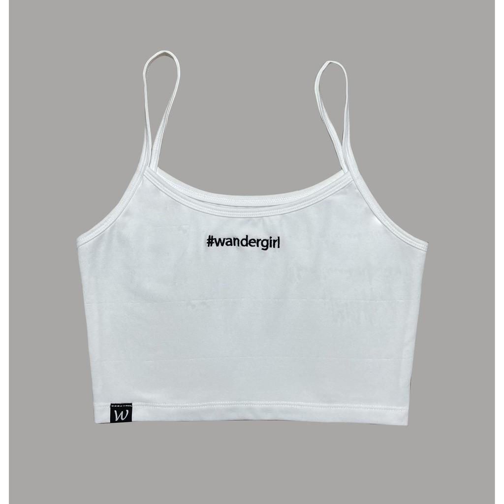 Áo croptop 2 dây thêu Wandergirl 2 màu