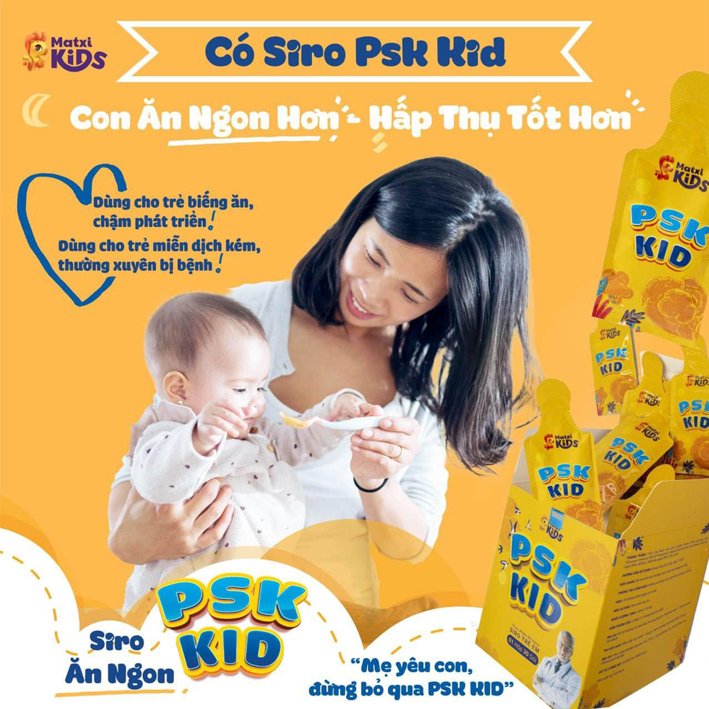 Siro Trẻ Em PSK KID - Giúp Bé Ăn Ngon Và Tăng Sức Đề Kháng - Chính Hãng Matxi Corp