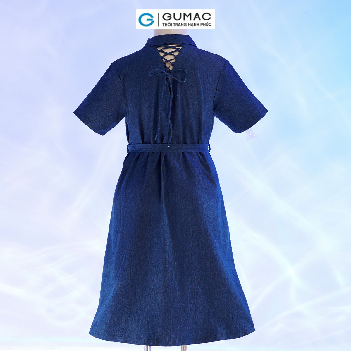 [Có size đến 85kg] Đầm sơ mi bigsize denim thời trang GUMAC DD10039