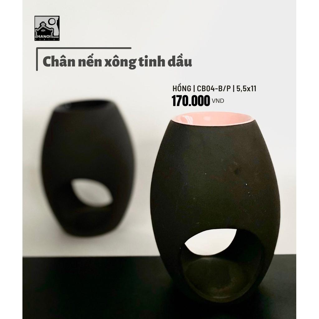 Chân nến gốm kèm khay xông tinh dầu