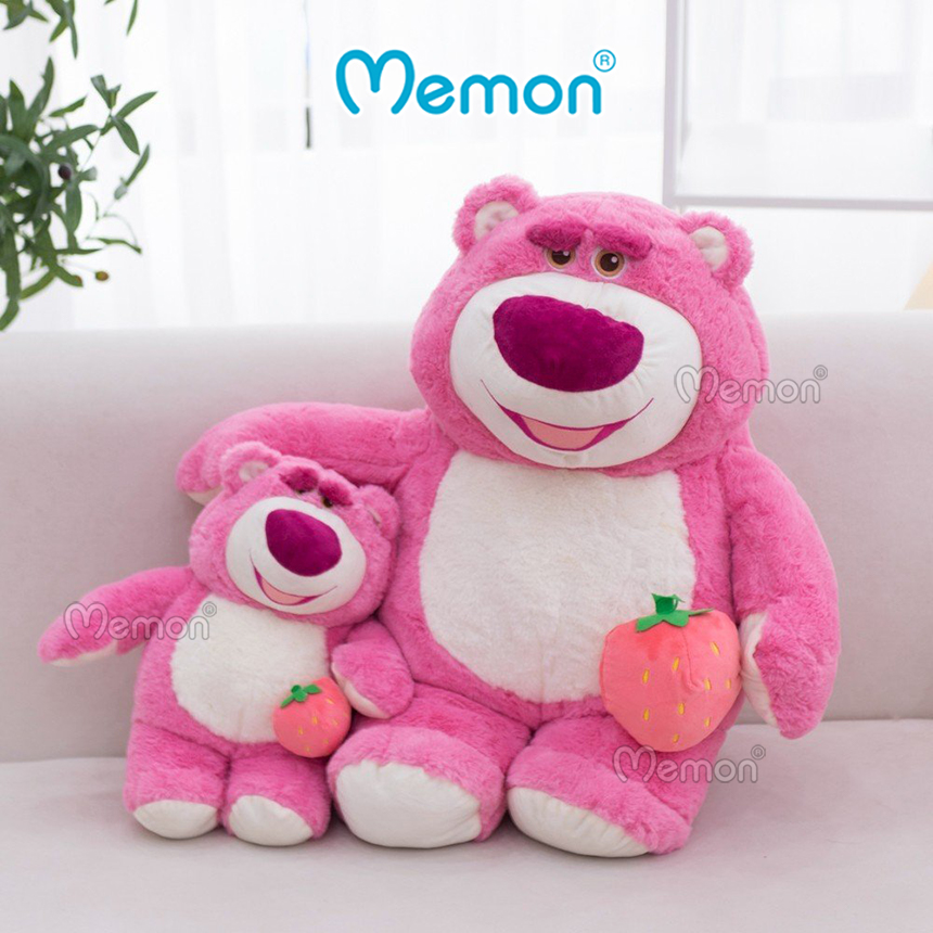 Gấu Bông Lotso Hugging Bear Cầm Dâu 35cm-70cm Cao Cấp Memon