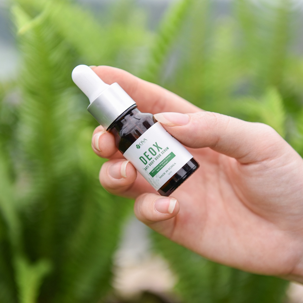 Serum hôi nách Ova DeoX, ức chế tiết mồ hôi, kháng khuẩn khử mùi hôi nách làm sáng da vùng nách an toàn 5ml