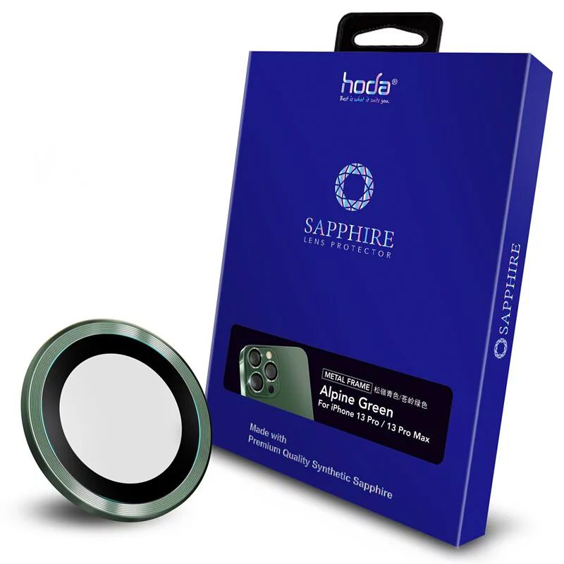 Dán Cường Lực Bảo Vệ Camera Hoda Sapphire Dành Cho Iphone 13 Pro13 Pro Max - Hàng Nhập Khẩu - Alpine Green