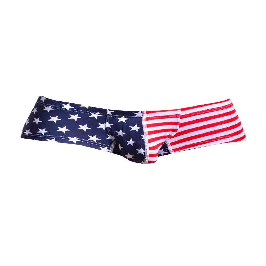2/set Mens Stars And Stripes Thong Underwear Briefs Swim Trunks Bikini