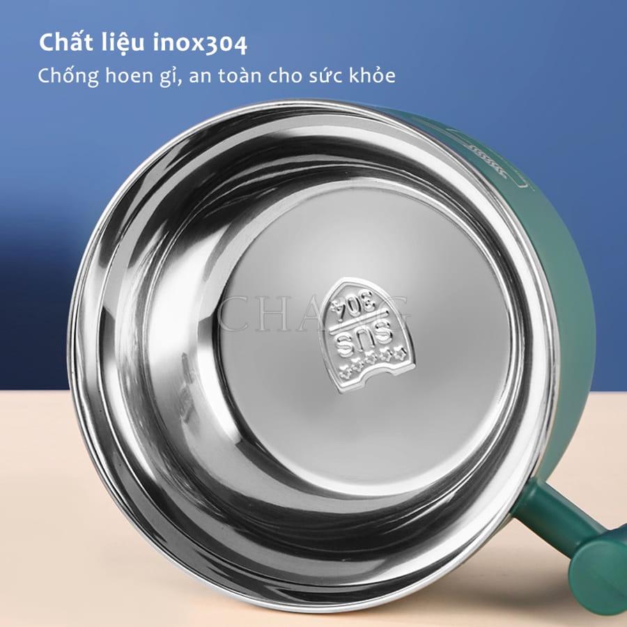 Ca Mỳ Mini Lõi Inox Cách Nhiệt Có Quai Cầm Chống Nóng 1.2L, Bát Ăn Mì Có Nắp Đậy Nấu Đa Năng Tiện Lợi