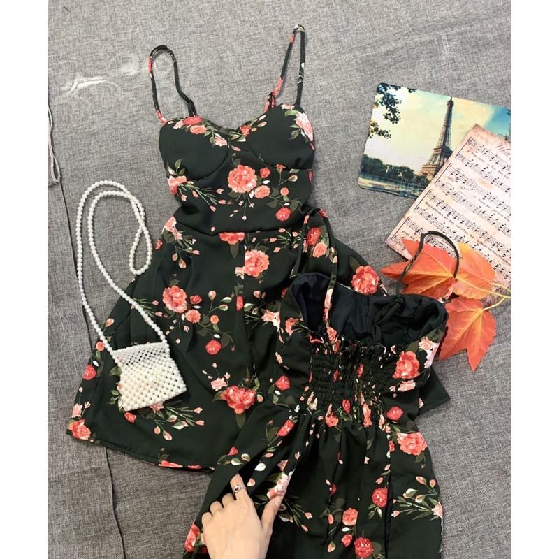 Jum short hoa đen