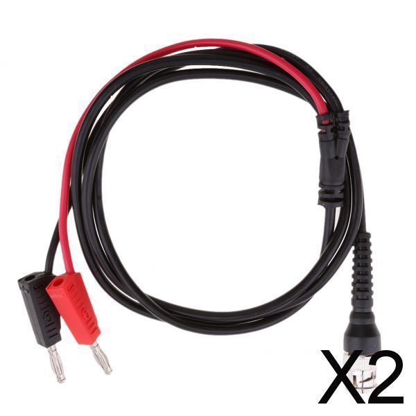 2xBNC Q9 to Dual 4mm Stackable Banana Plug with Socket Test Leads Probe Cable