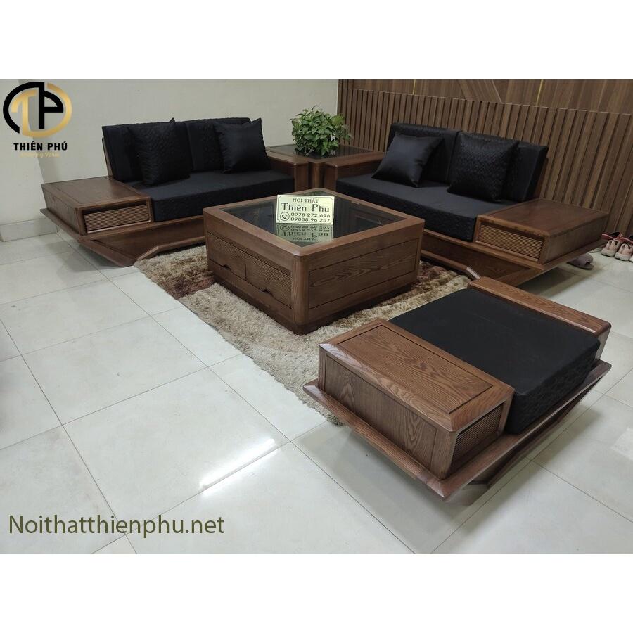 Hàng Kỹ - Sofa Văng Thuyền Gỗ Sồi Cao Cấp Mã TP-178 Giá Tại Xưởng