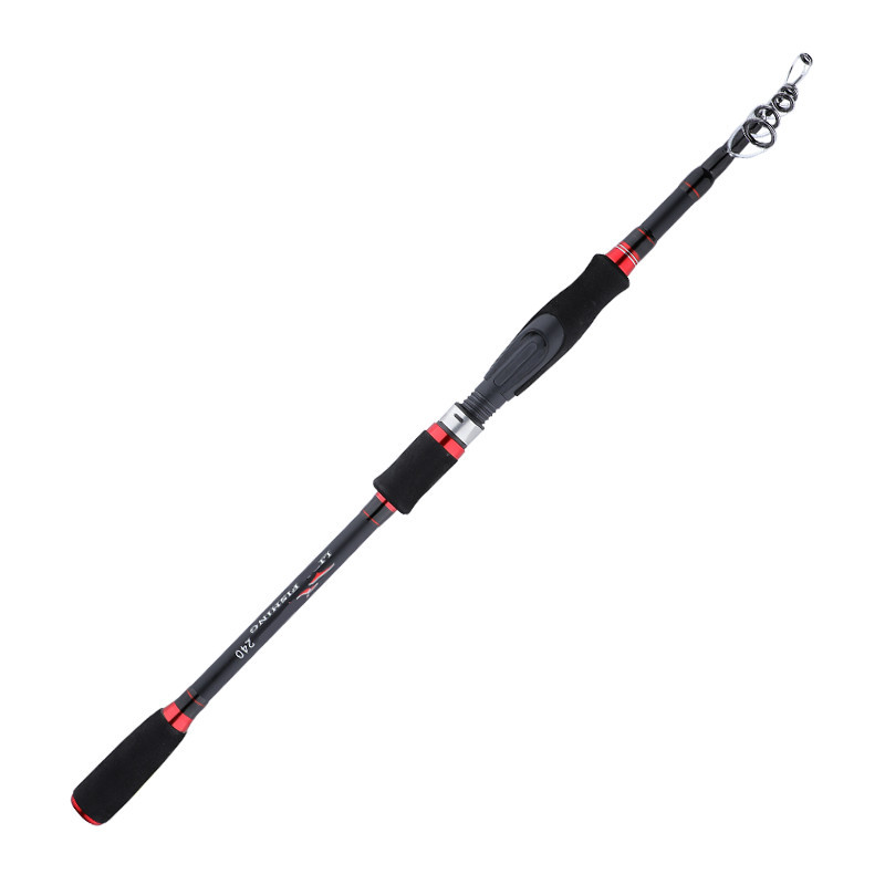 Bộ cần câu cá carbon 2m1 - Kèm máy kim loại ngang câu lure - Tặng kèm Cước BLC13 &quot; Giao Máy Màu Ngẫu Nhiên &quot;